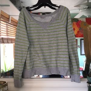 Green striped sweater